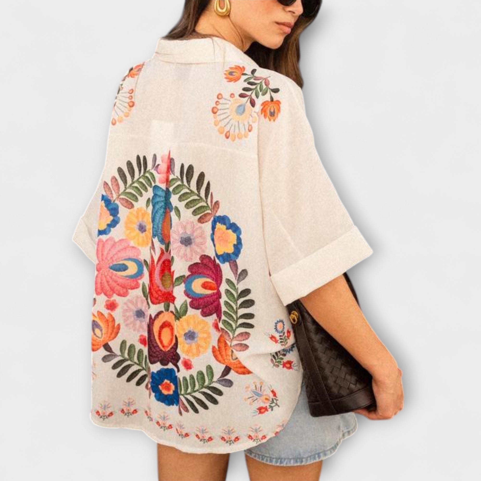 Ziva - Carla Kurzarmhemd mit Blumenmuster