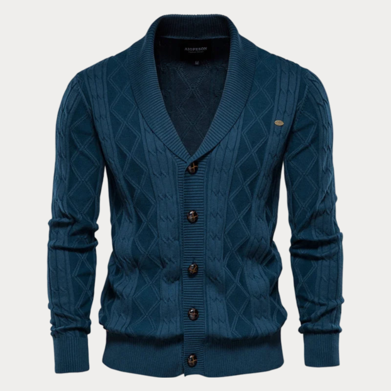 Gemusterte Strickjacke für Herren