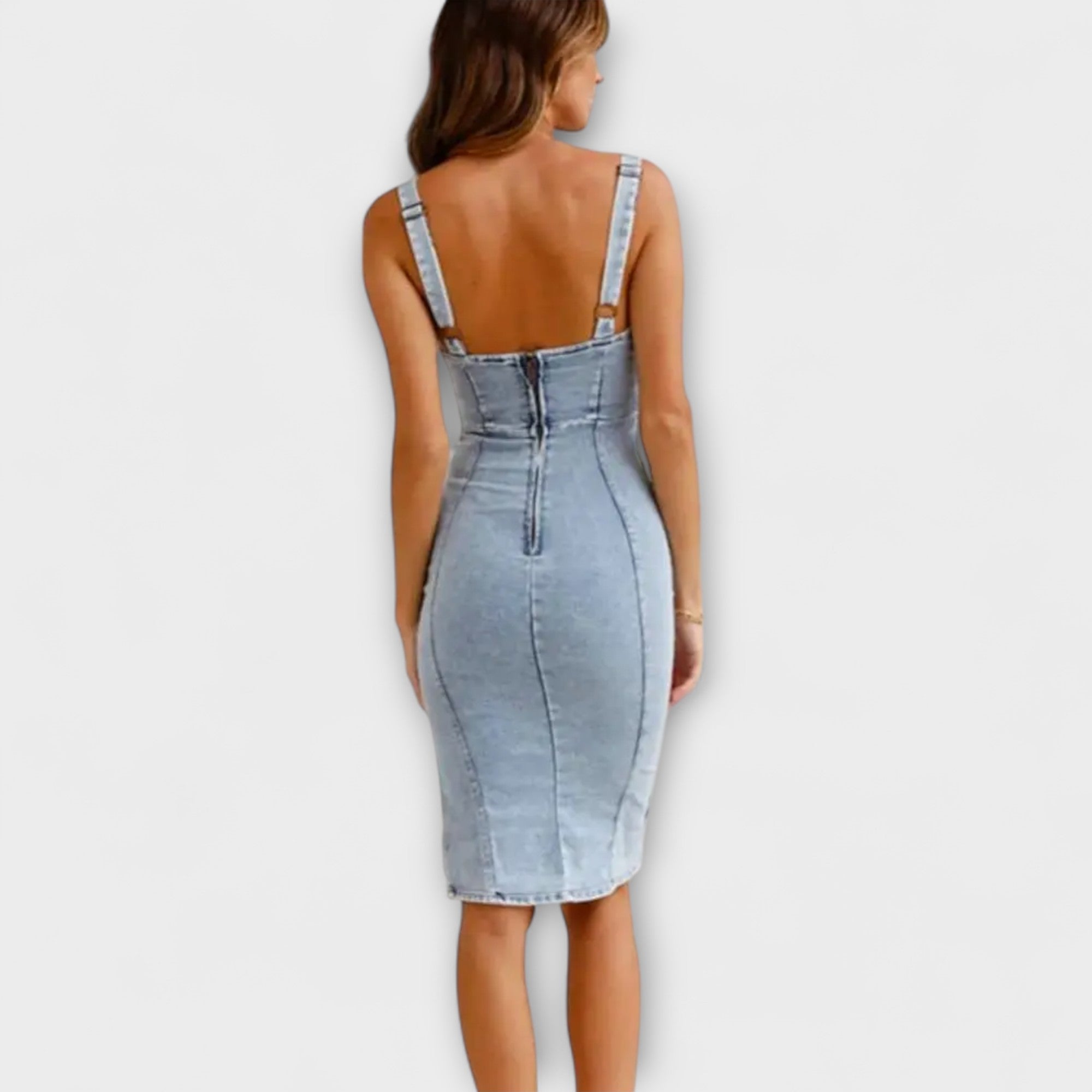 Anna - Denim-Kleid mit verstellbaren Trägern
