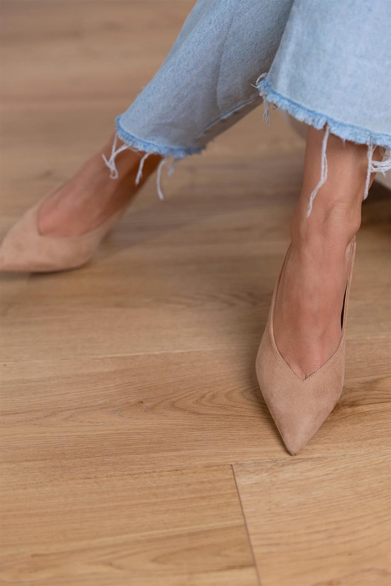 Claudia™ | Elegante nude Slingback-Schuhe